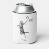 Cat Playing Tennis Dosenkühler (Kanne Rückseite)