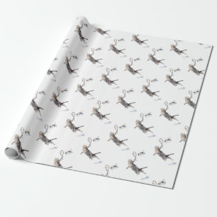 Cat Playing Tennis Geschenkpapier