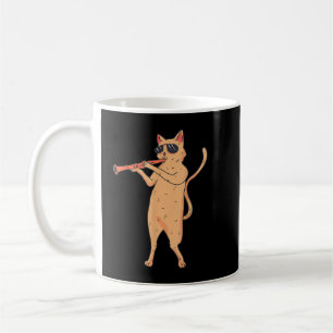 Cat Playing The Clarinet for kitty lover3 Kaffeetasse