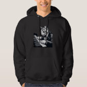 Cat Playing The Piano trägt Anzug und Krawatte Pia Hoodie (Vorderseite)