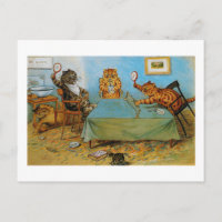 Cat Playing Tischtennis, Louis Wain