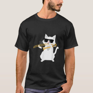 Cat Playing Trombone Classic T-Shirt