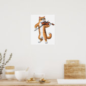 Cat Playing Violin Poster (Küche)
