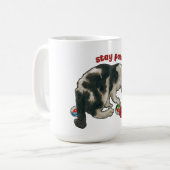 Cat Playing with MARBLES, Stay Pawsitive, Pun Kaffeetasse (Vorderseite Links)