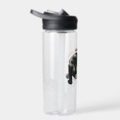 Cat Playing with MARBLES, Stay Pawsitive, Pun Trinkflasche (Rechts)