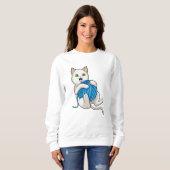 Cat Playing Wool Sweatshirt (Vorne ganz)