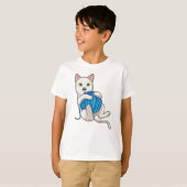 Cat Playing Wool T-Shirt (Vorne ganz)