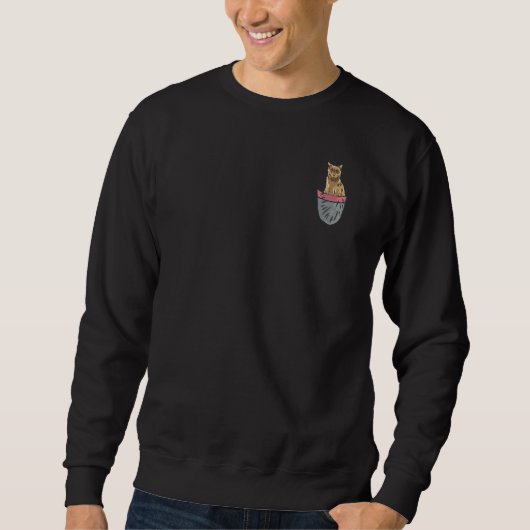 Cat Pocket Kitty Face Geschenke Pet Kitten Anim Sweatshirt (Vorderseite)