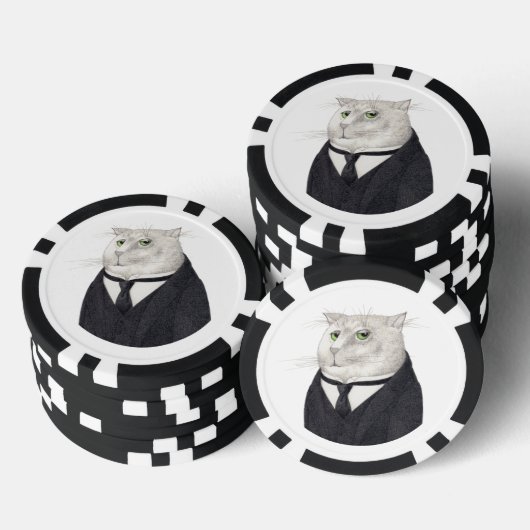 CAT-Poker-Chips Pokerchips (Stapel)