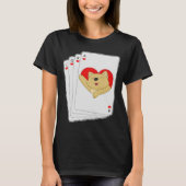 Cat Poker Poker Karten T-Shirt (Vorderseite)