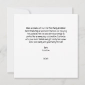 Cat Pool Party for Cat lovers Einladung (Rückseite)