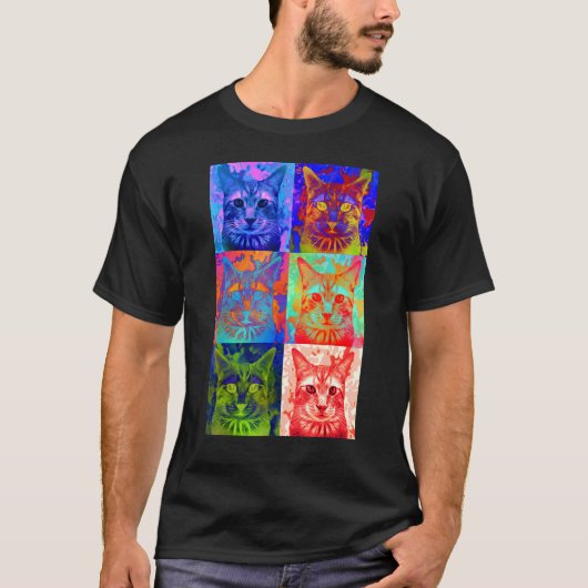 Cat Pop Art T-Shirt (Vorderseite)
