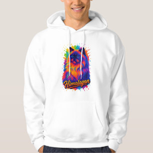 Cat Pop im Himalaya Art - Colorful Neon Street Art Hoodie
