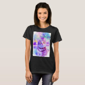 Cat Portrait Animal Beautiful Kitten Illustration T-Shirt (Vorne ganz)