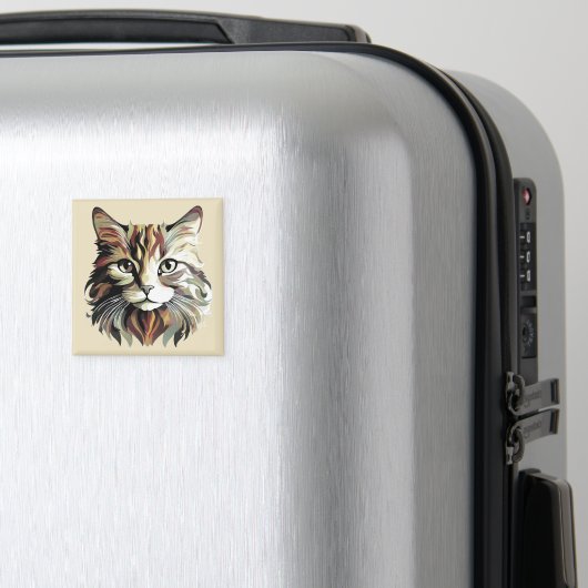 Cat Portrait Art Design Magnet (In Situ (Gepäck))
