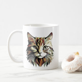 Cat Portrait Art Design Tasse