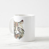 Cat Portrait Art Design Tasse (Vorderseite Links)