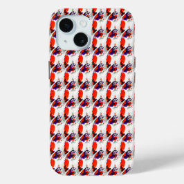 Cat Portrait - Bold Graphic Art Orange and Violet Case-Mate iPhone Hülle
