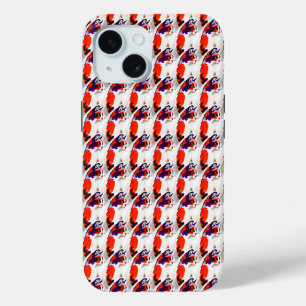 Cat Portrait - Bold Graphic Art Orange and Violet Case-Mate iPhone Hülle