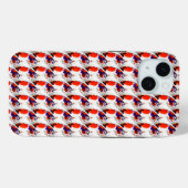 Cat Portrait - Bold Graphic Art Orange and Violet Case-Mate iPhone Hülle (Rückseite (Horizontal))