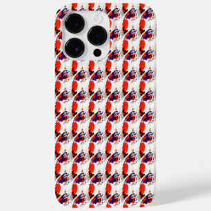 Cat Portrait - Bold Graphic Art Orange and Violet Case-Mate iPhone 14 Pro Max Hülle