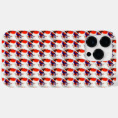 Cat Portrait - Bold Graphic Art Orange and Violet Case-Mate iPhone Hülle (Rückseite (Horizontal))