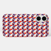 Cat Portrait - Bold Graphic Art Orange and Violet Case-Mate iPhone Hülle (Rückseite (Horizontal))
