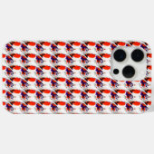 Cat Portrait - Bold Graphic Art Orange and Violet Case-Mate iPhone Hülle (Rückseite (Horizontal))