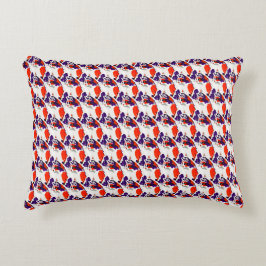 Cat Portrait - Bold Graphic Art Orange and Violet Dekokissen