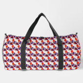 Cat Portrait - Bold Graphic Art Orange and Violet Duffle Bag (Rückseite)