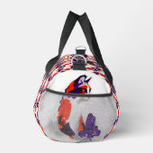 Cat Portrait - Bold Graphic Art Orange and Violet Duffle Bag (Rechts)