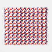 Cat Portrait - Bold Graphic Art Orange and Violet Fleecedecke (Vorderseite (Horizontal))