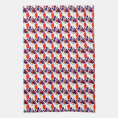 Cat Portrait - Bold Graphic Art Orange and Violet Geschirrtuch (Vertikal)