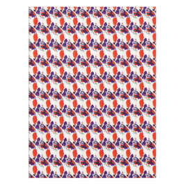 Cat Portrait - Bold Graphic Art Orange and Violet Tischdecke