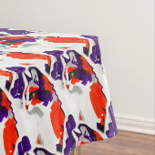 Cat Portrait - Bold Graphic Art Orange and Violet Tischdecke (Beispiel)
