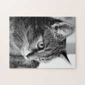 Cat-Portrait - der Denker Puzzle (Horizontal)