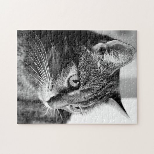 Cat-Portrait - der Denker Puzzle (Horizontal)
