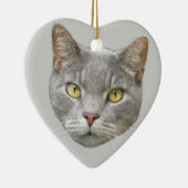 Cat Portrait Keramik Ornament (Rechts)