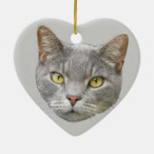 Cat Portrait Keramik Ornament (Hinten)