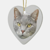 Cat Portrait Keramik Ornament (Links)