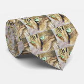 Cat Portrait Krawatte (Gerollt)