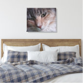 Cat Portrait Leinwanddruck (Insitu (Schlafzimmer))