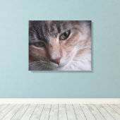 Cat Portrait Leinwanddruck (Insitu (Holzboden))