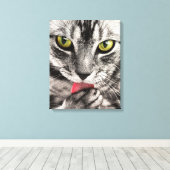 Cat Portrait Leinwanddruck (Insitu (Holzboden))