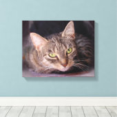Cat Portrait Leinwanddruck (Insitu (Holzboden))