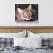 Cat Portrait Leinwanddruck (Insitu (Schlafzimmer))