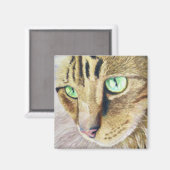 Cat Portrait Magnet (Vorderseite/Rückseite)