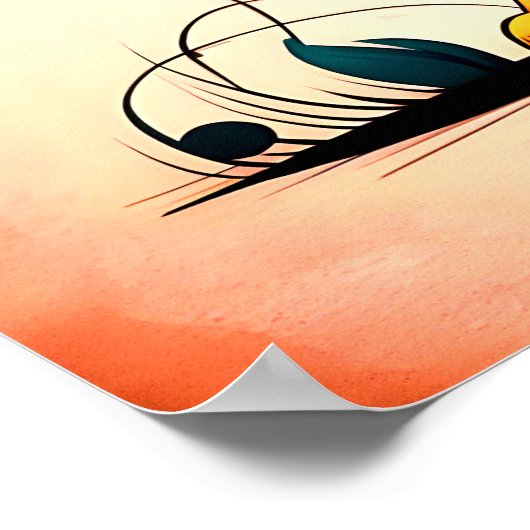 Cat Portrait Poster (Ecke)