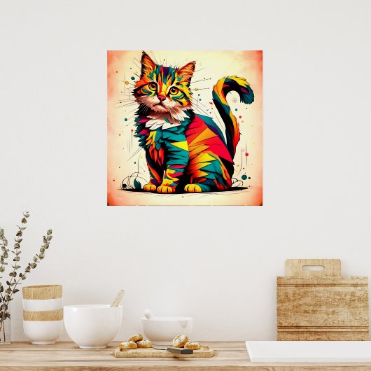 Cat Portrait Poster (Küche)