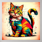 Cat Portrait Poster (Vorne)